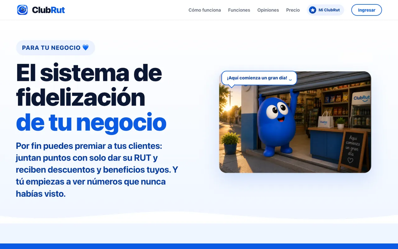 Screenshot of ClubRut